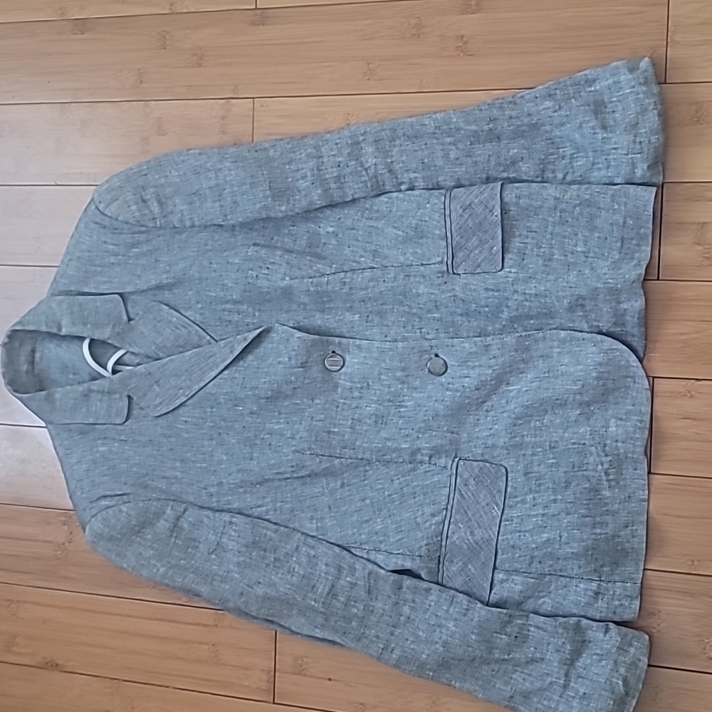 Linen Women Blazer SZ 12 Career see  measurements